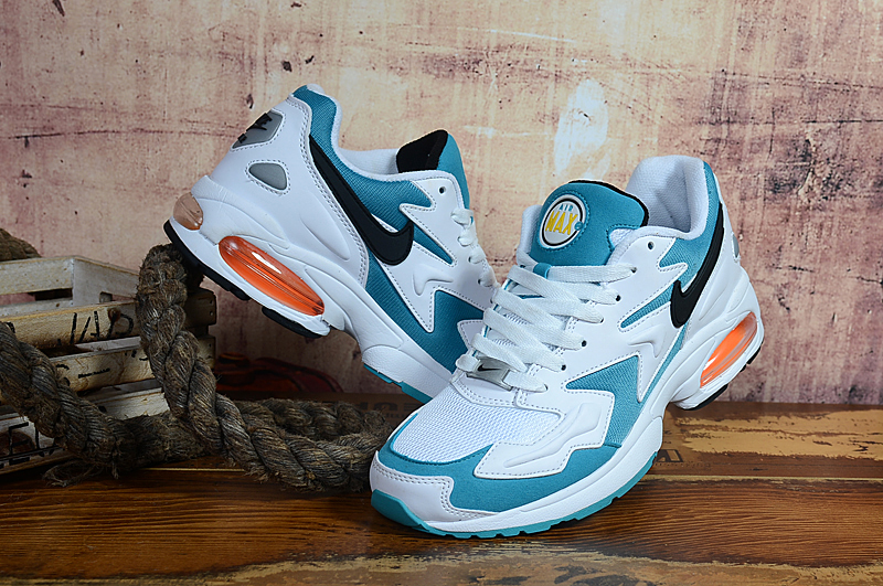 Men Air Max2 Light White Jade Orange Running Shoes